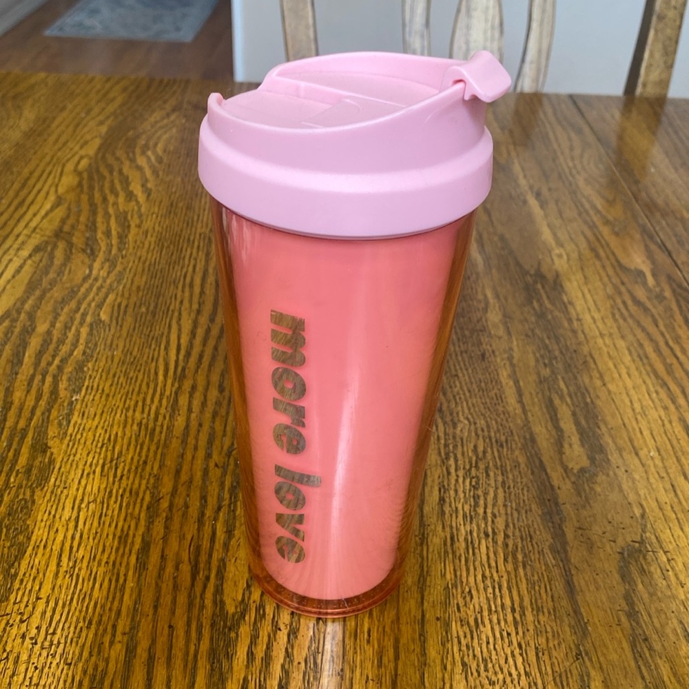 Kate Spade pink acrylic 16oz insulated ( double wall) thermal tumbler